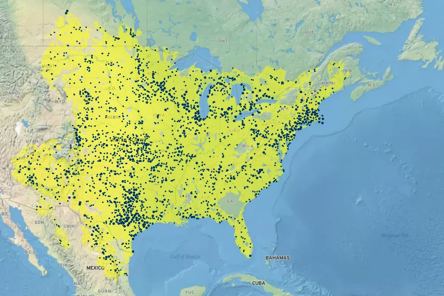 Schizachyrium scoparium Native Range