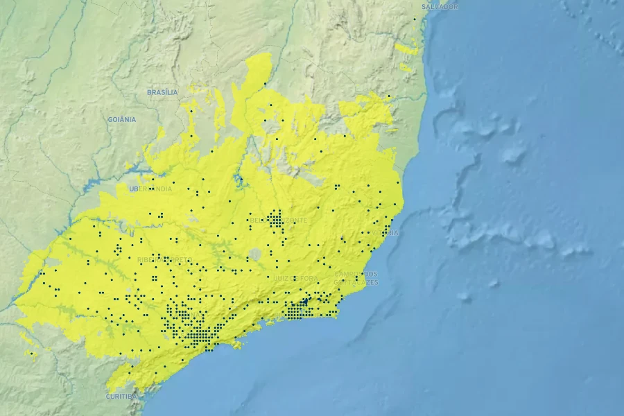 Schlumbergera truncata Native Range