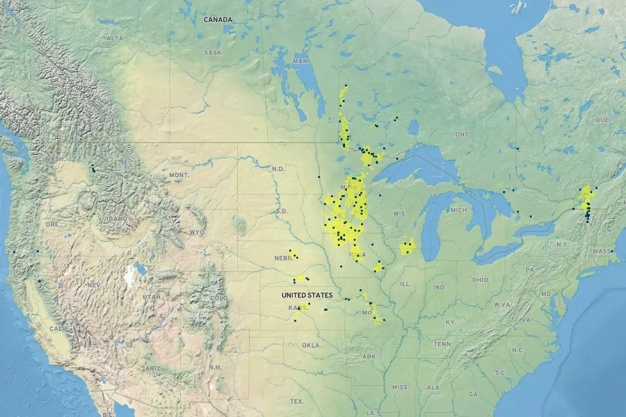 Schoenoplectus heterochaetus Native Range
