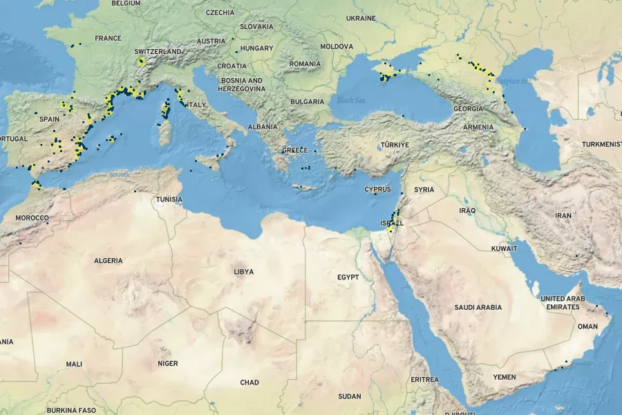 Schoenoplectus litoralis Native Range