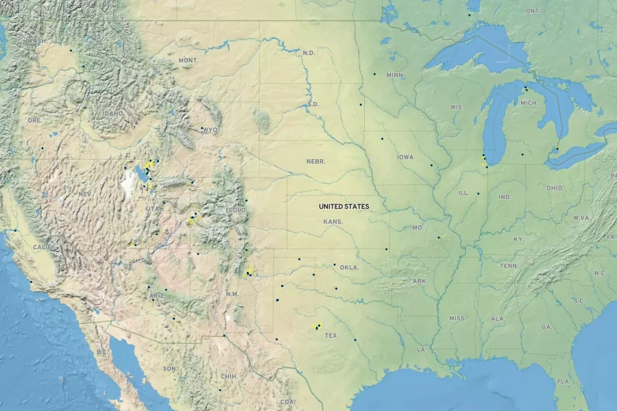 Scirpus acutus Native Range