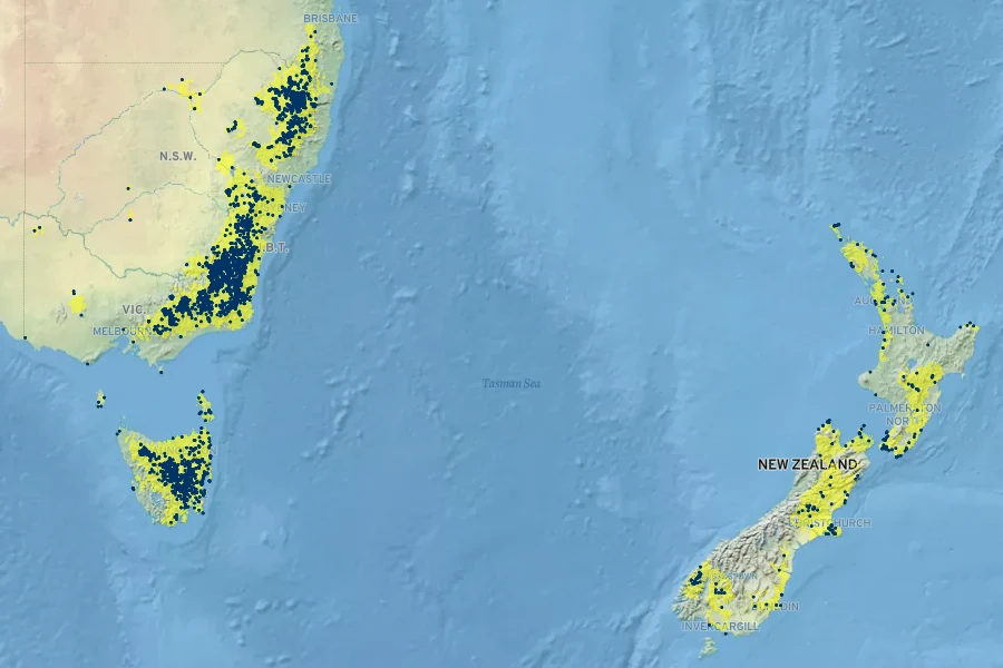 Scleranthus biflorus Native Range