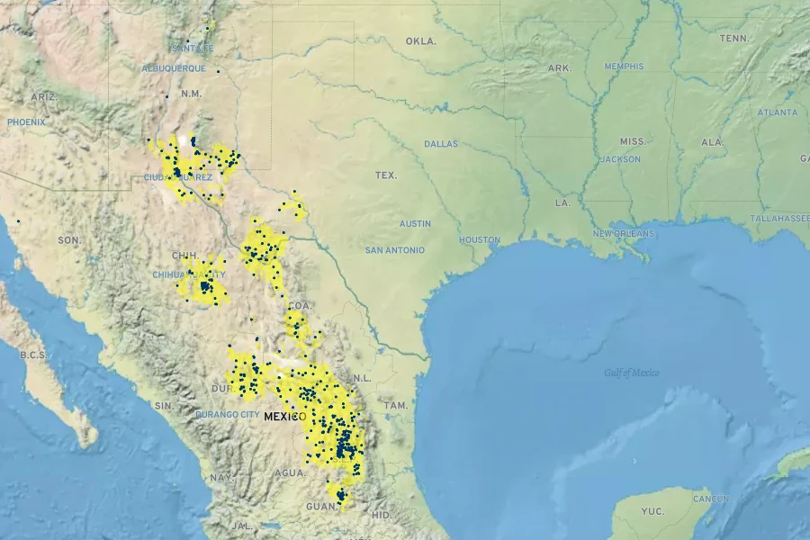 Sclerocactus uncinatus Native Range