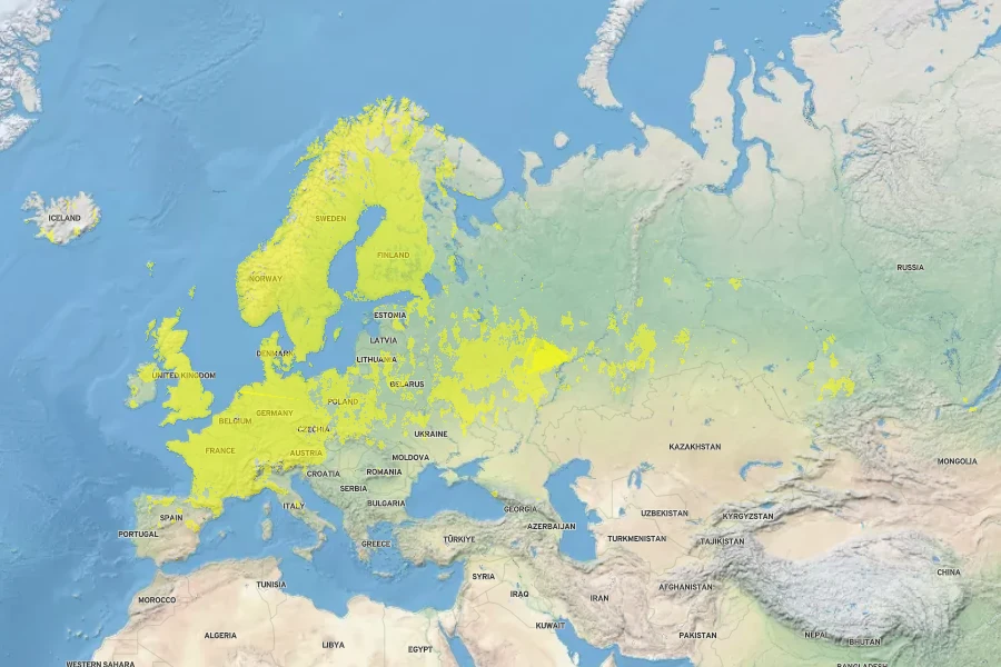 Scorzoneroides autumnalis Native Range