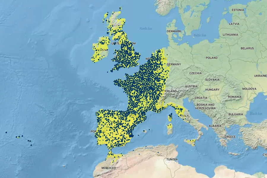 Scrophularia auriculata Native Range