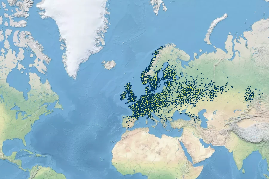 Scrophularia nodosa Native Range
