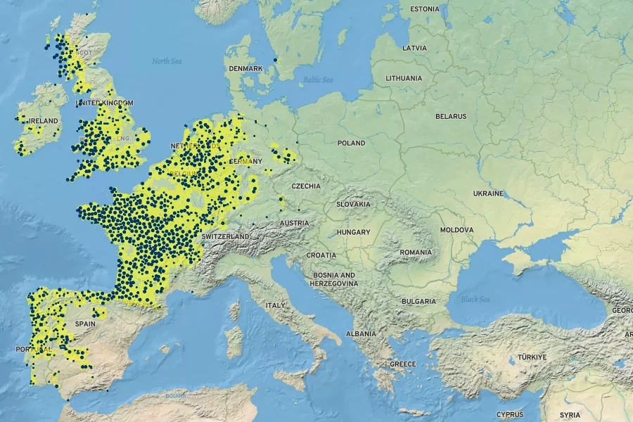 Scutellaria minor Native Range