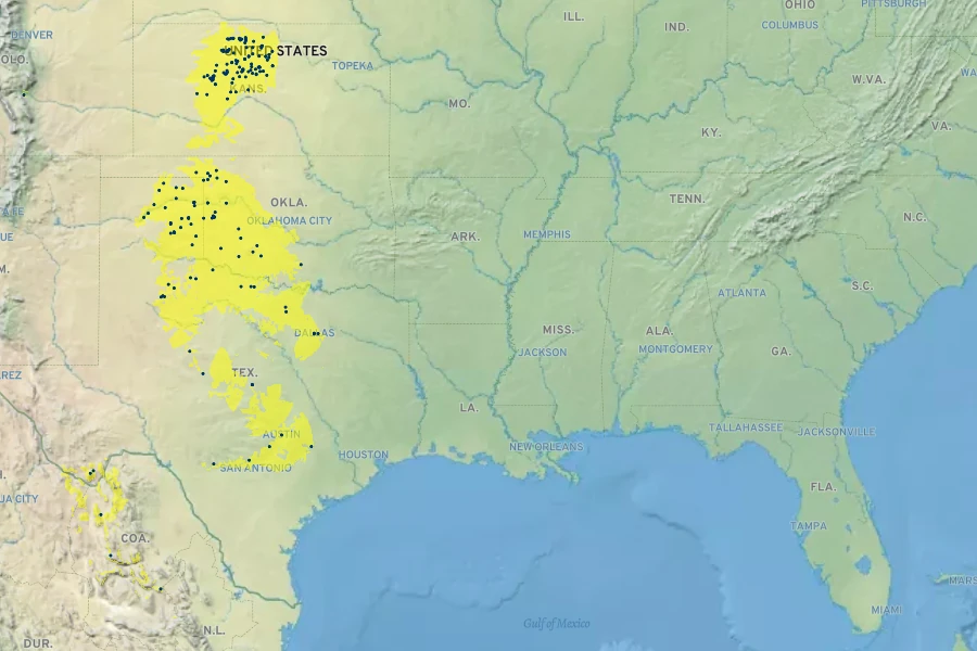 Scutellaria resinosa Native Range