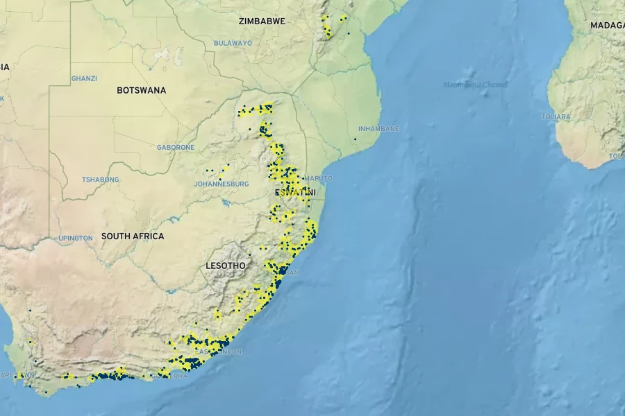 Searsia chirindensis Native Range