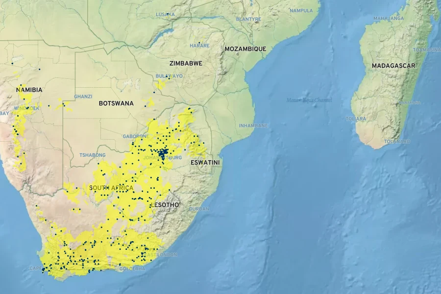 Searsia lancea Native Range