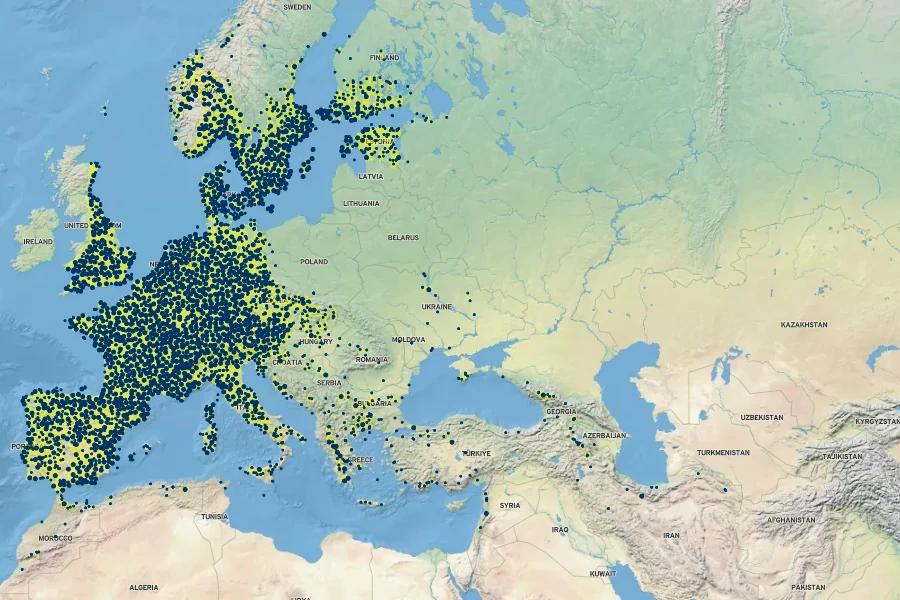 Sedum album Native Range