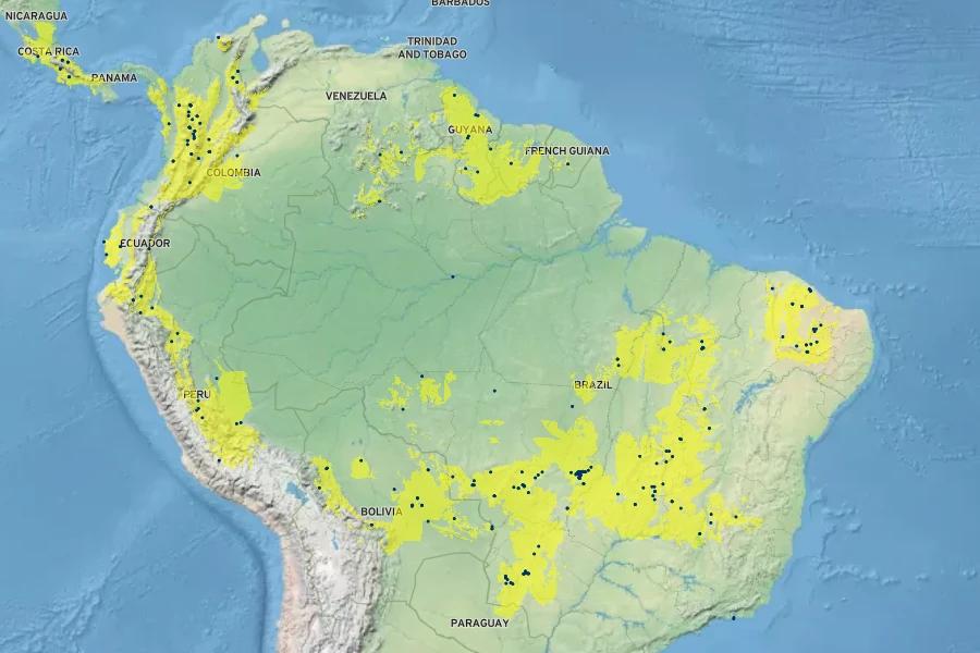 Selaginella erythropus Native Range