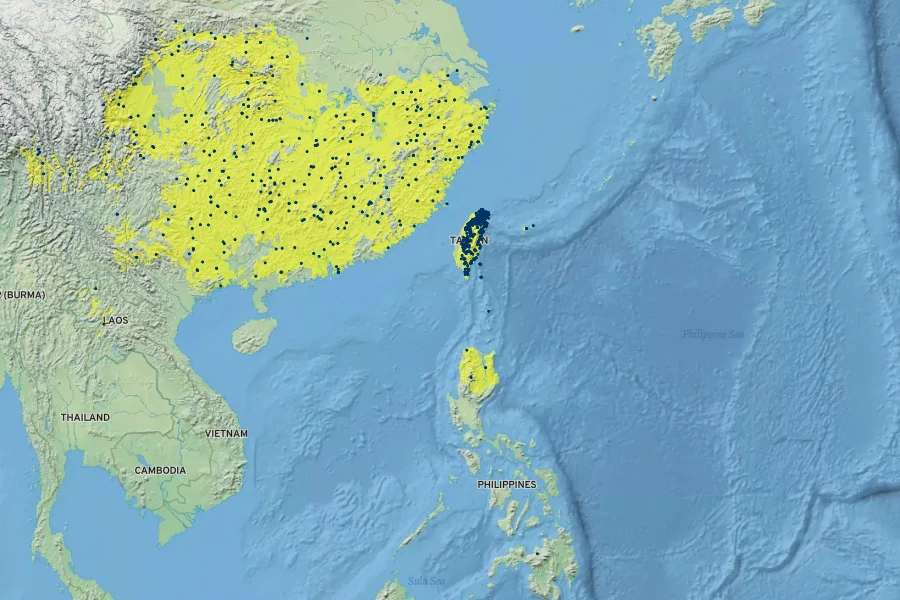 Selaginella moellendorffii Native Range