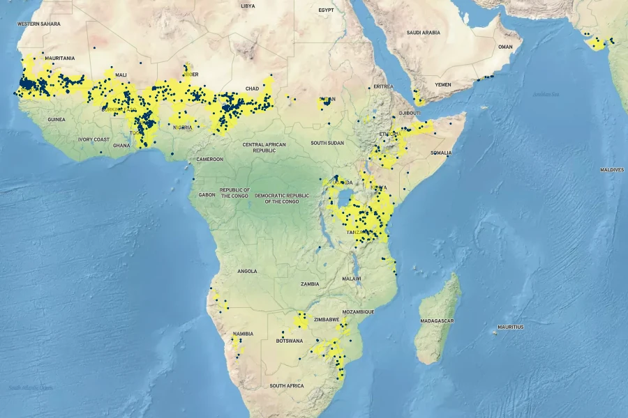 Senegalia senegal Native Range