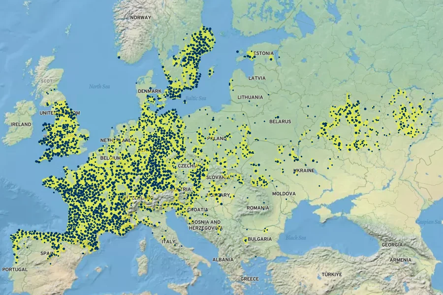 Serratula tinctoria Native Range
