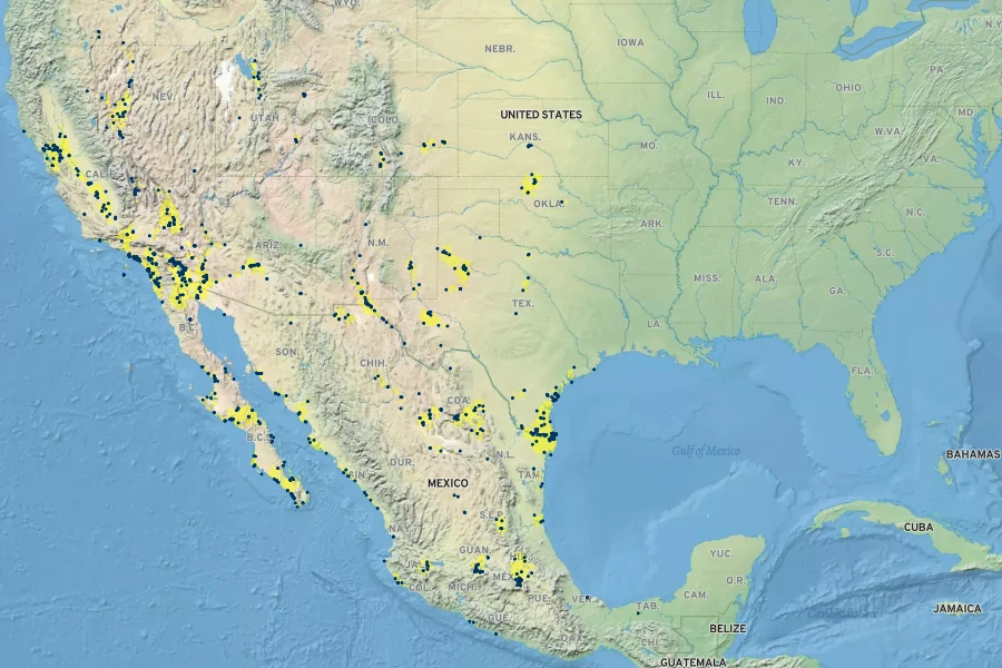 Sesuvium verrucosum Native Range