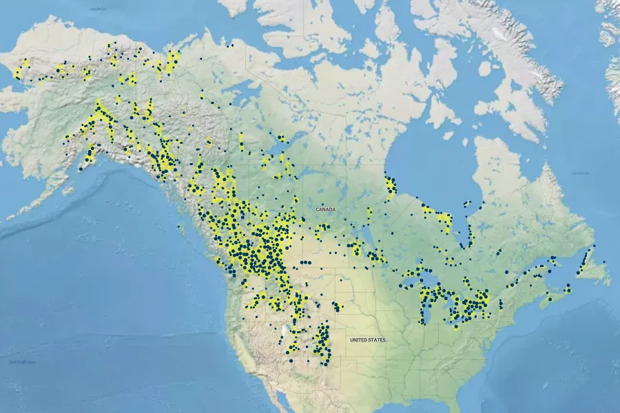 Shepherdia canadensis Native Range