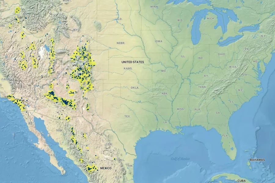 Sidalcea neomexicana Native Range