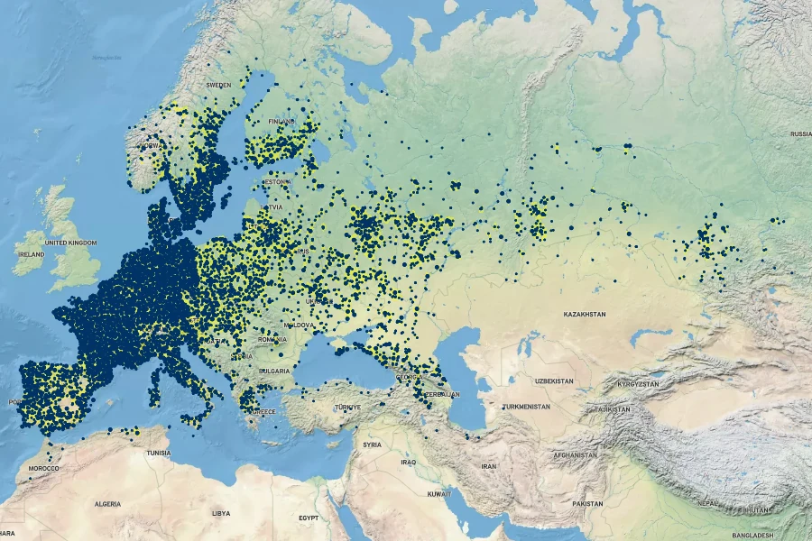 Silene latifolia Native Range