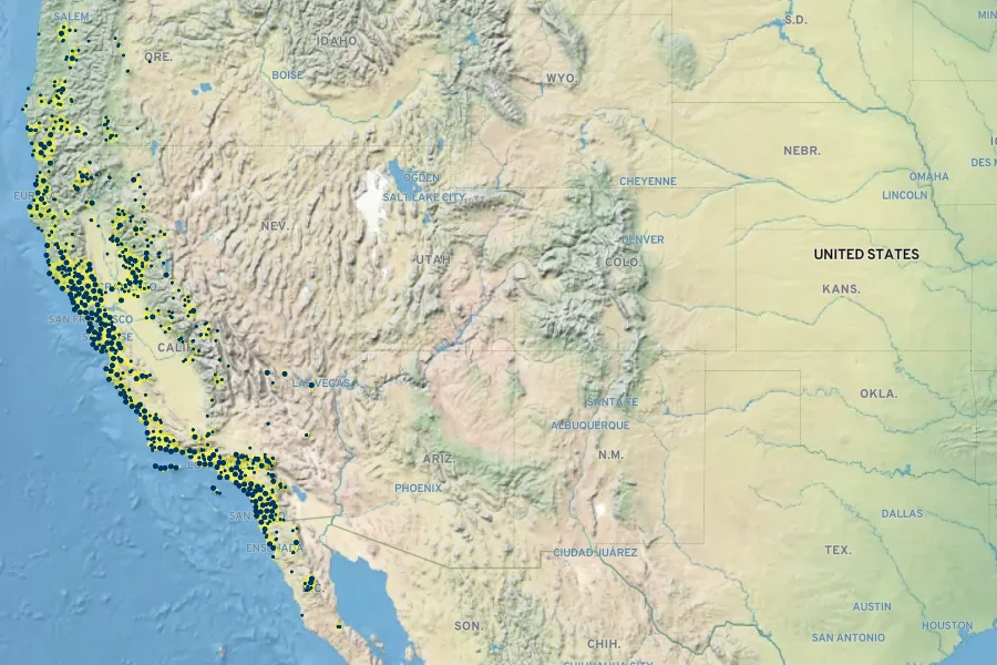 Sisyrinchium bellum Native Range