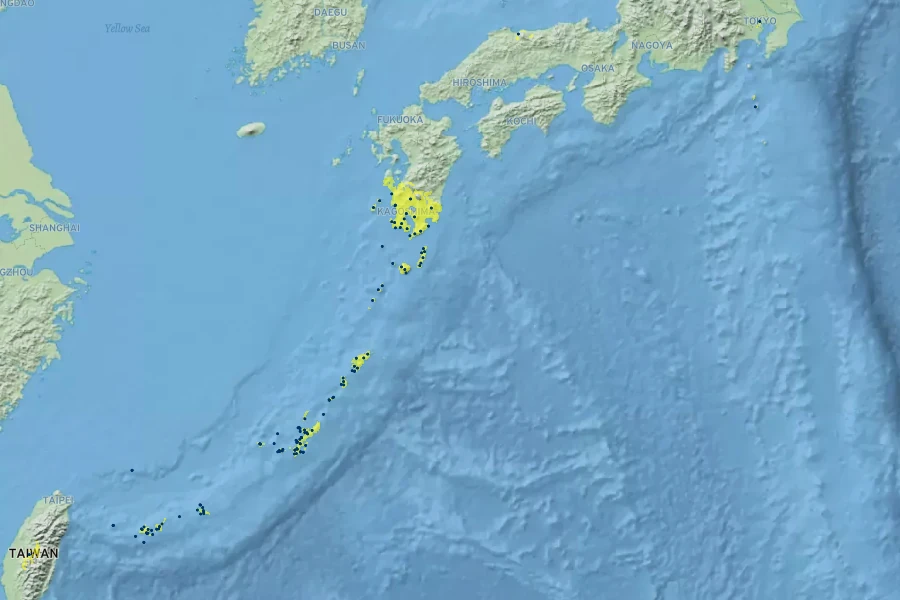 Smilax sebeana Native Range