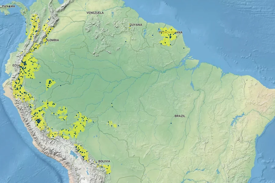 Solanum anceps Native Range