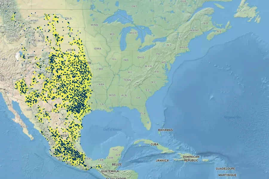 Solanum angustifolium Native Range