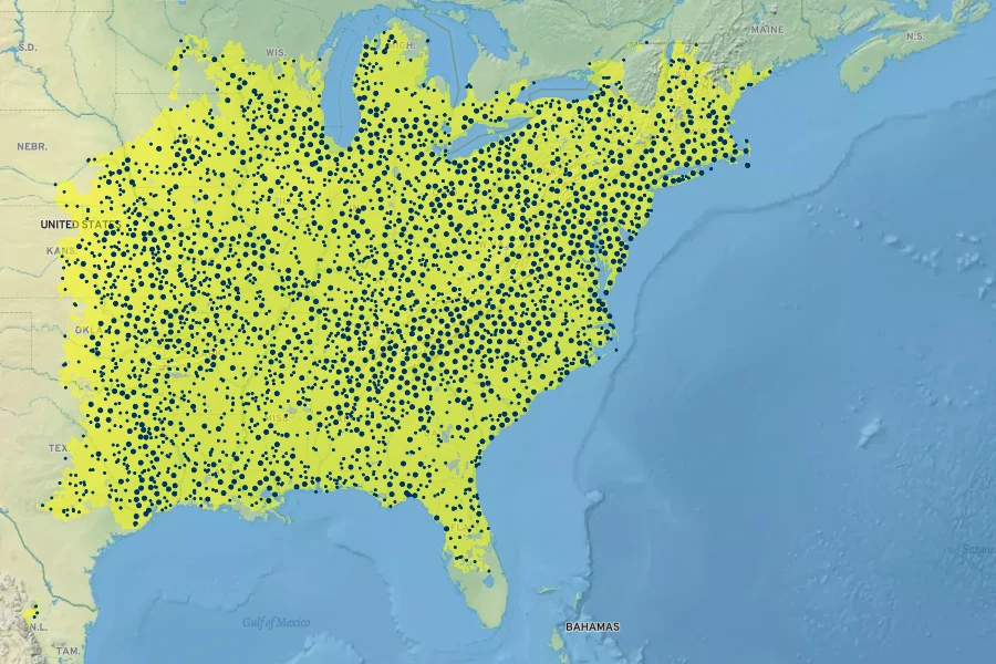 Solanum carolinense Native Range