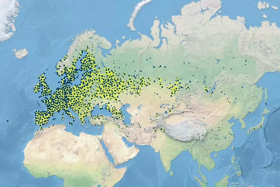 Solanum dulcamara Native Range