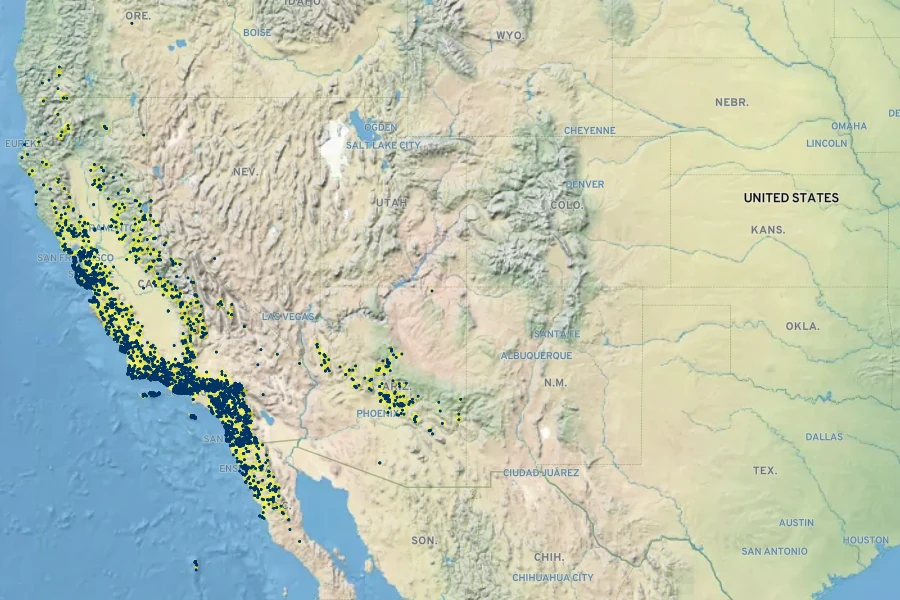 Solanum umbelliferum Native Range