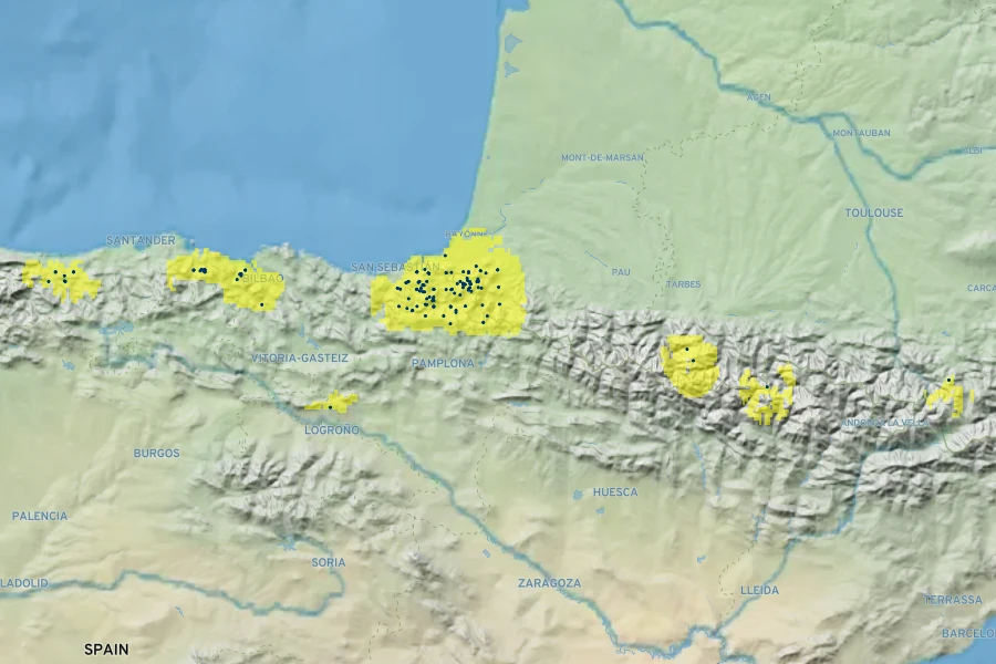 Soldanella villosa Native Range