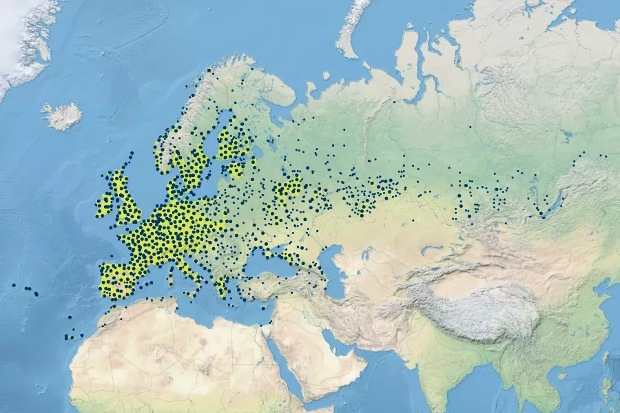 Sonchus asper Native Range