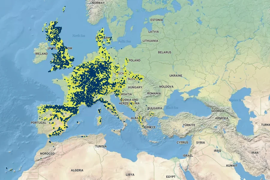 Sorbus aria Native Range