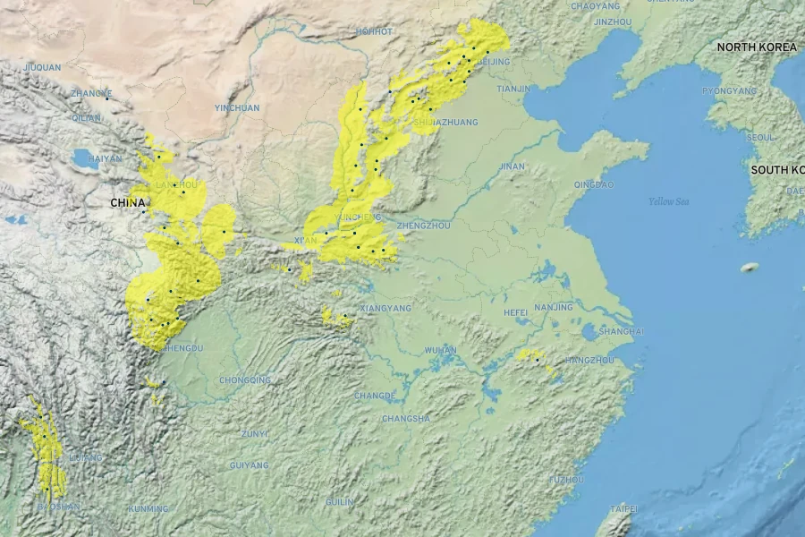 Sorbus discolor Native Range