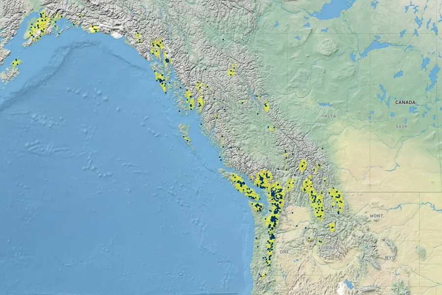 Sorbus sitchensis Native Range
