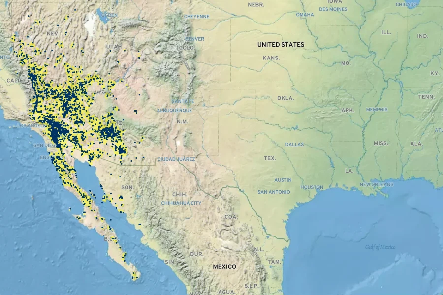 Sphaeralcea ambigua Native Range
