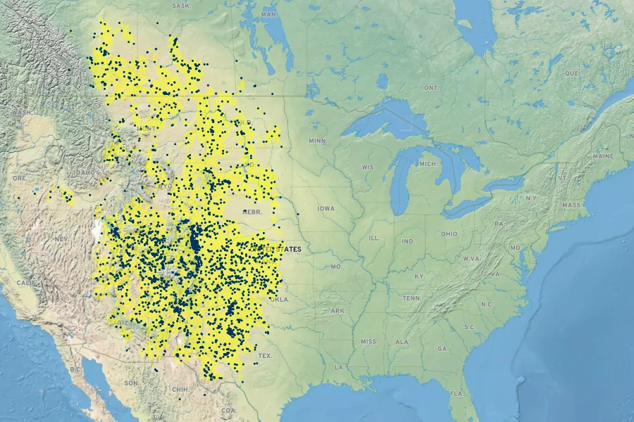 Sphaeralcea coccinea Native Range