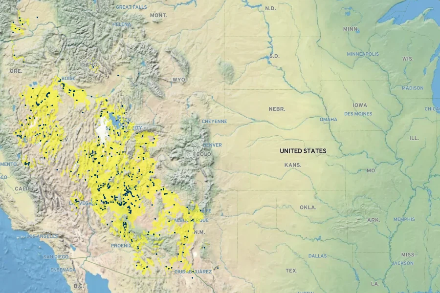 Sphaeralcea grossulariifolia Native Range