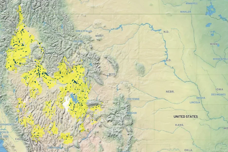Sphaeralcea munroana Native Range