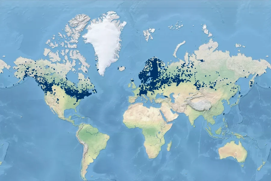 Spinulum annotinum Native Range