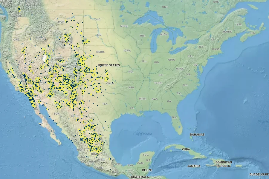 Sporobolus airoides Native Range