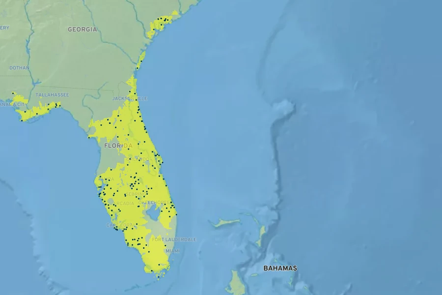 Sporobolus bakeri Native Range