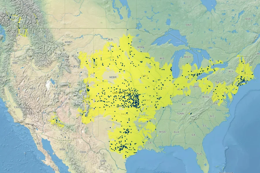Sporobolus compositus Native Range