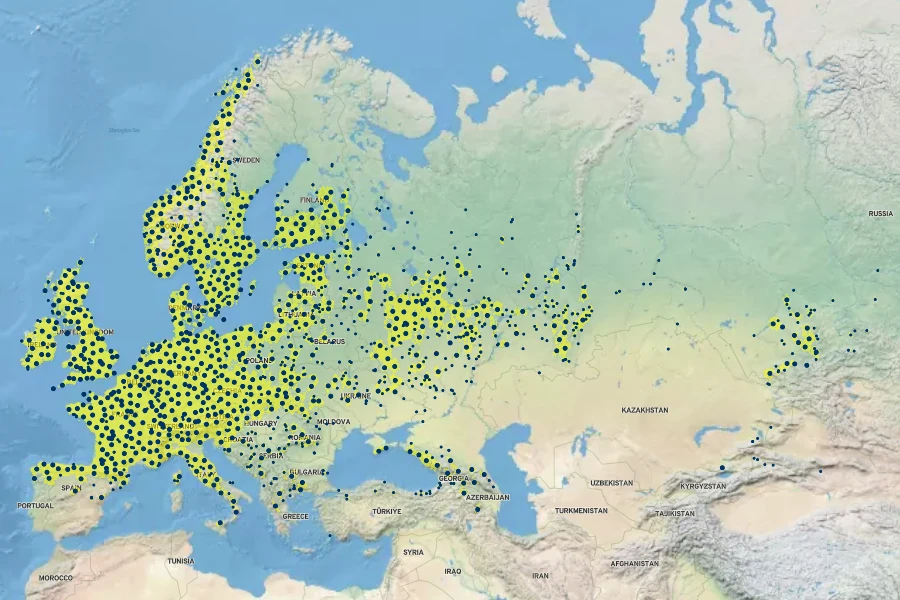 Stachys sylvatica Native Range