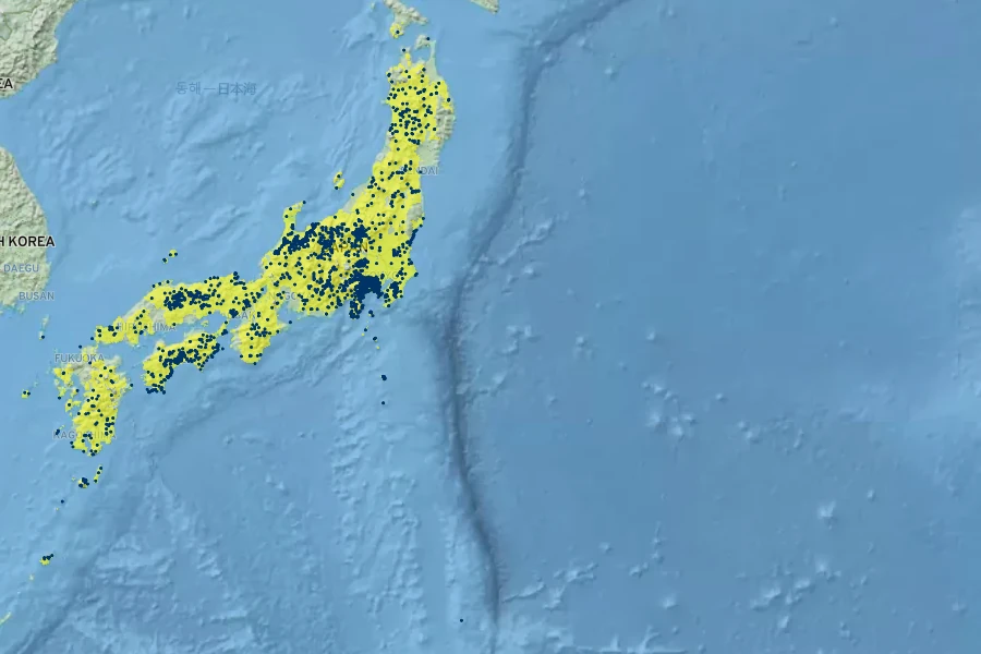 Stachyurus praecox Native Range