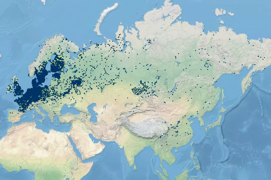 Stellaria palustris Native Range