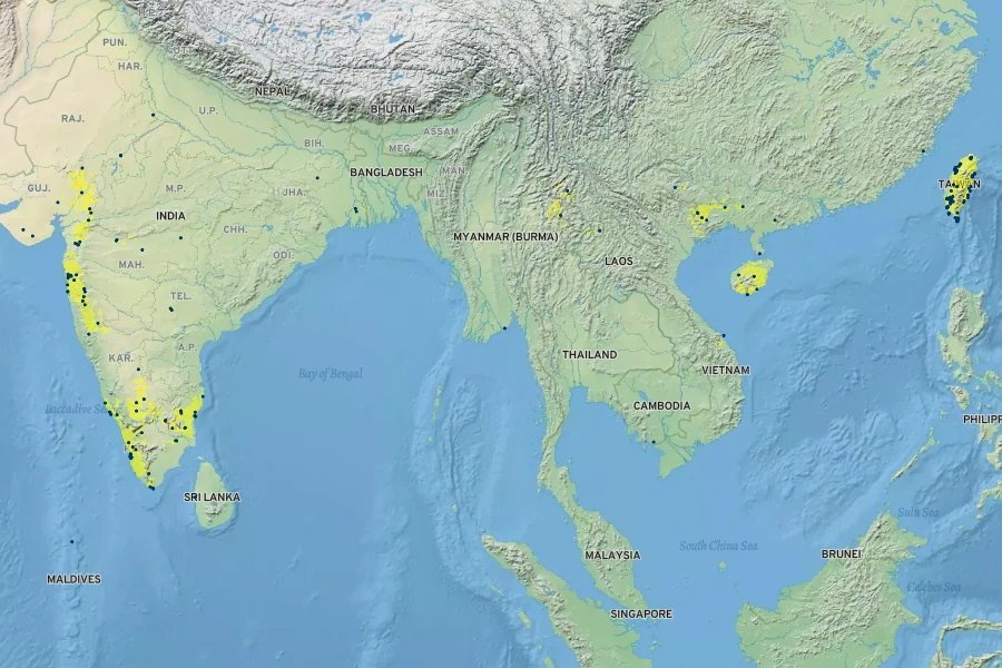 Stephanotis volubilis Native Range
