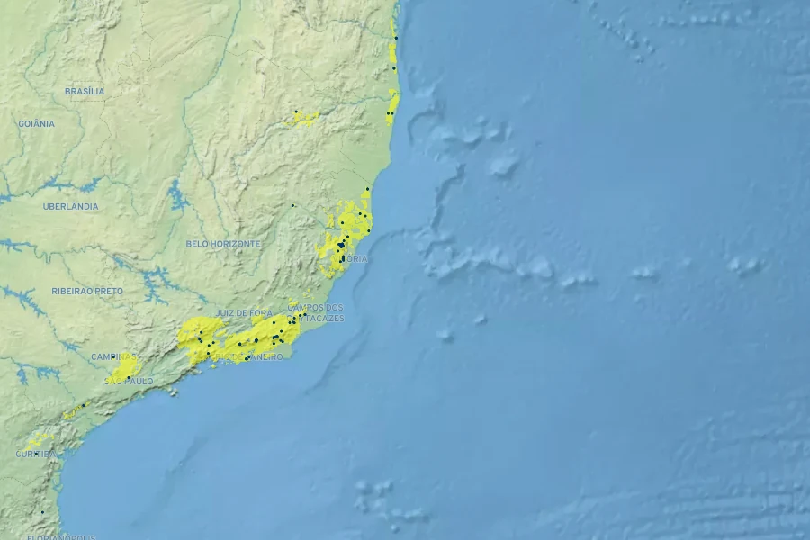 Stromanthe thalia Native Range