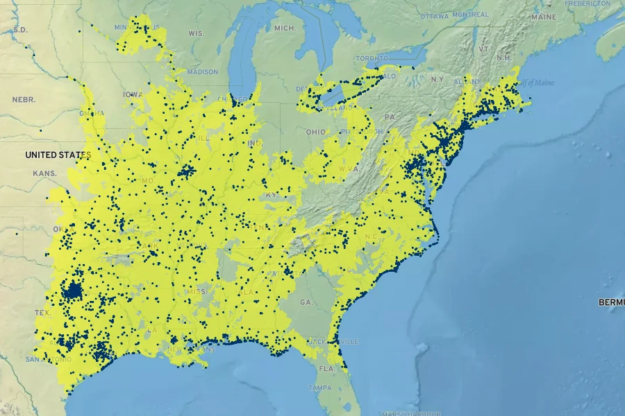 Strophostyles helvola Native Range