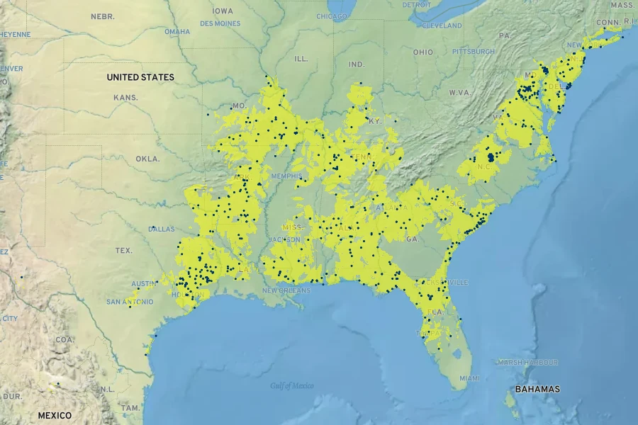 Strophostyles umbellata Native Range